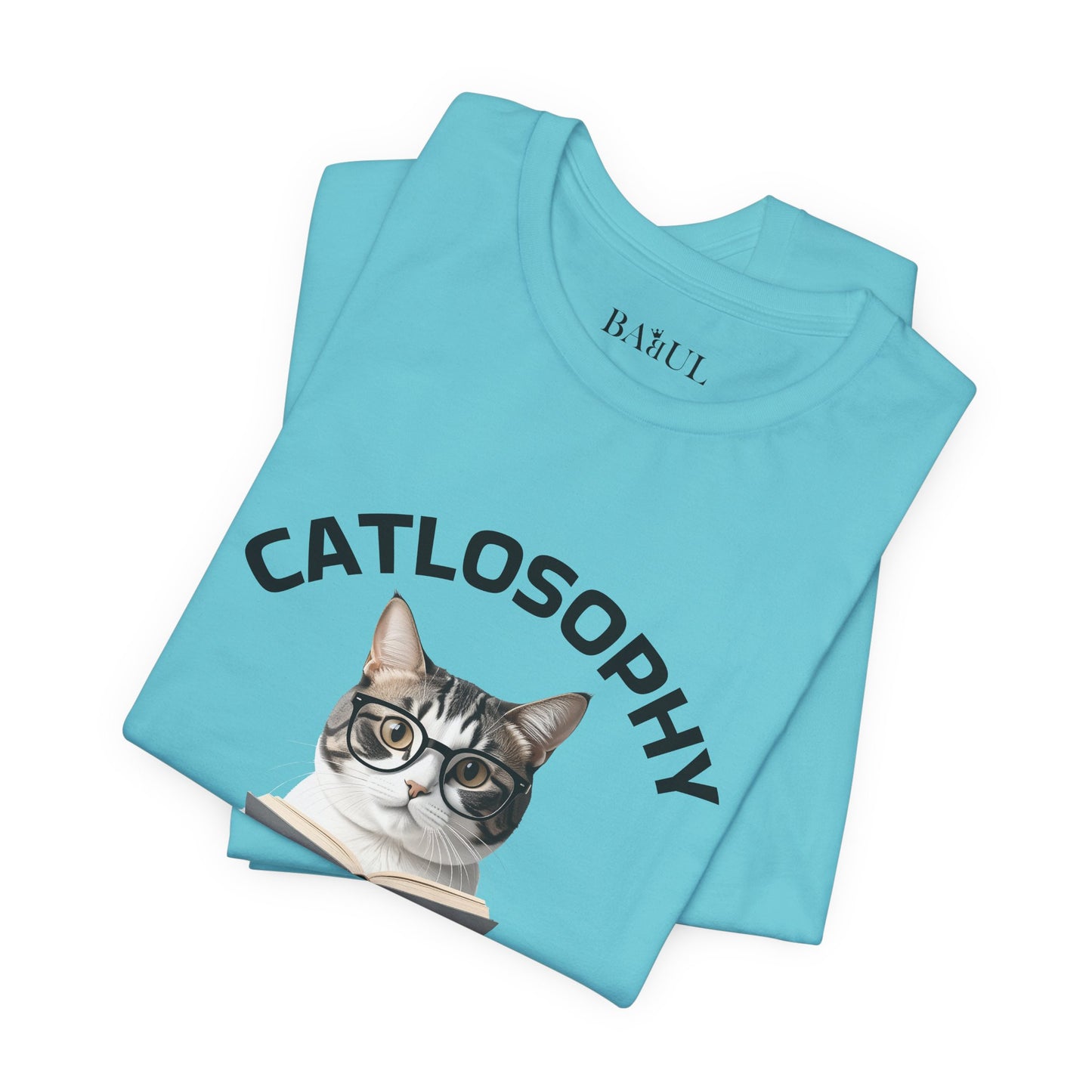 Catlosophy Unisex Jersey Maglietta a maniche corte – Design "Sii misterioso"