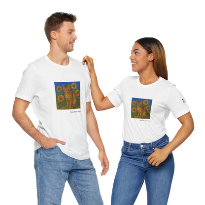 T-shirt unisex CATART - Vincent van Gogh - Un dipinto iconico rivisitato con i gatti