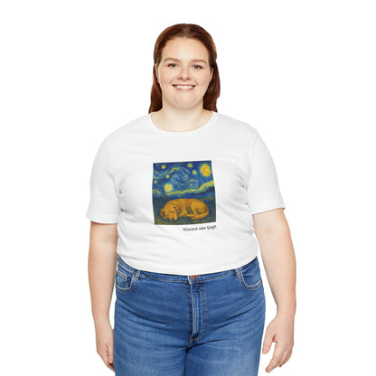 Unisex T-Shirt con cane DOGART  - VAN GOGH - Un dipinto iconico rivisitato con i cani