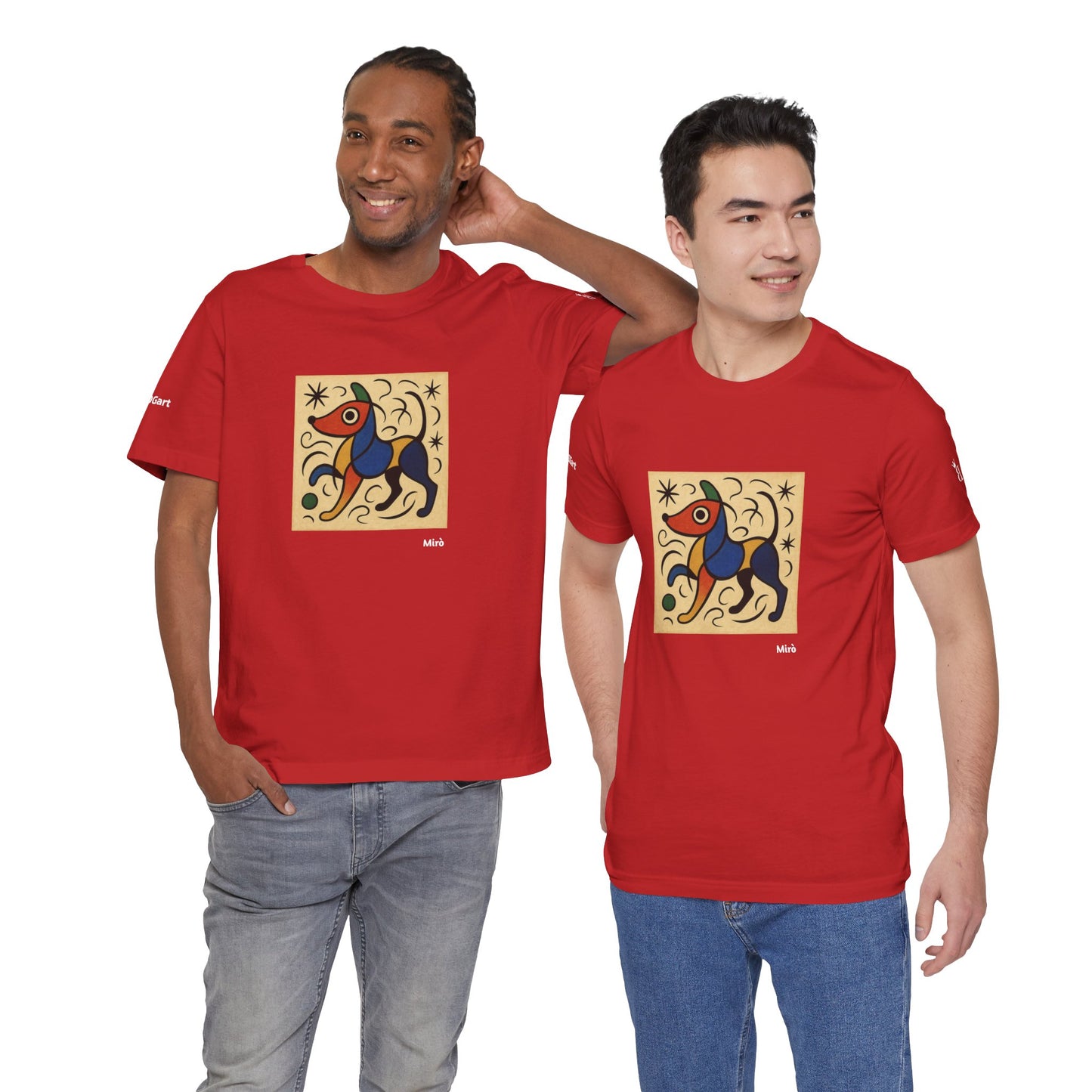 T-Shirt unisex  DOGART - MIRO - Dipinto iconico rivisitato con i cani