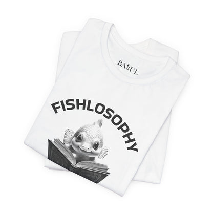 Maglietta a maniche corte unisex Fishlosophy – I vermi che hanno fretta vengono mangiati per primi.