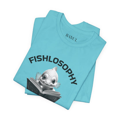 Maglietta a maniche corte unisex Fishlosophy – I vermi che hanno fretta vengono mangiati per primi.