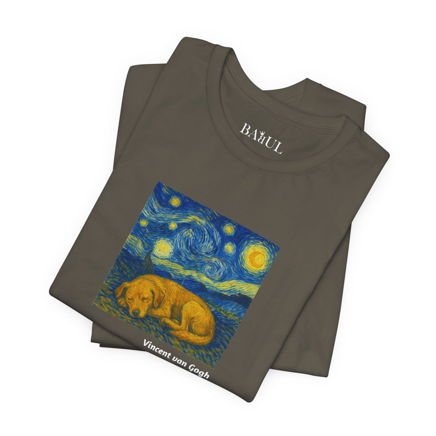 Unisex T-Shirt con cane DOGART  - VAN GOGH - Un dipinto iconico rivisitato con i cani