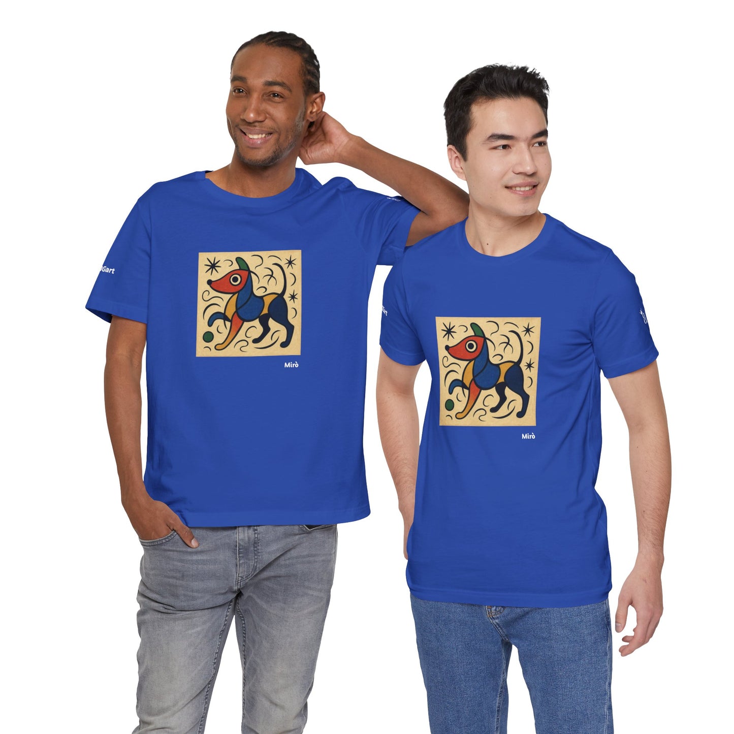 T-Shirt unisex  DOGART - MIRO - Dipinto iconico rivisitato con i cani
