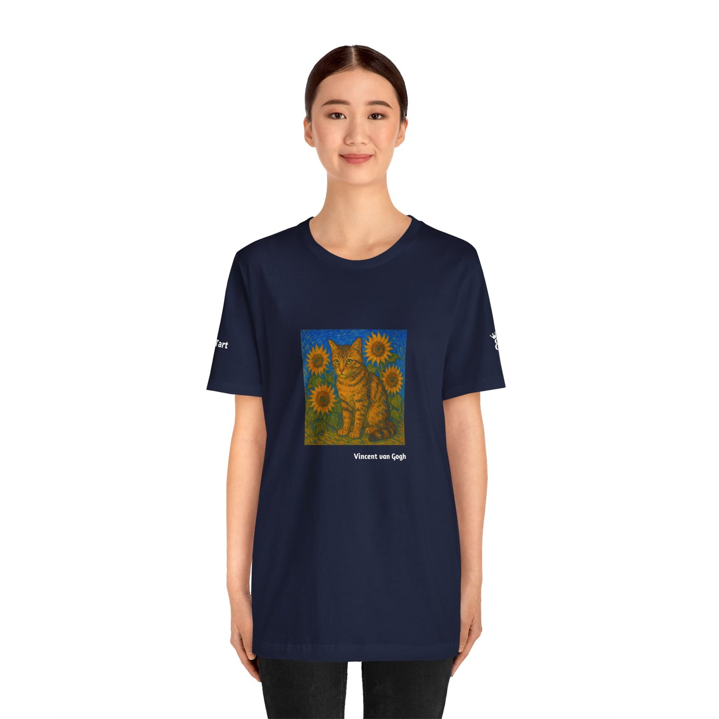 T-shirt unisex CATART - Vincent van Gogh - Un dipinto iconico rivisitato con i gatti