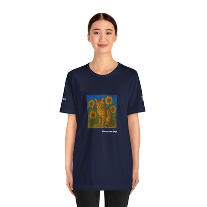 T-shirt unisex CATART - Vincent van Gogh - Un dipinto iconico rivisitato con i gatti