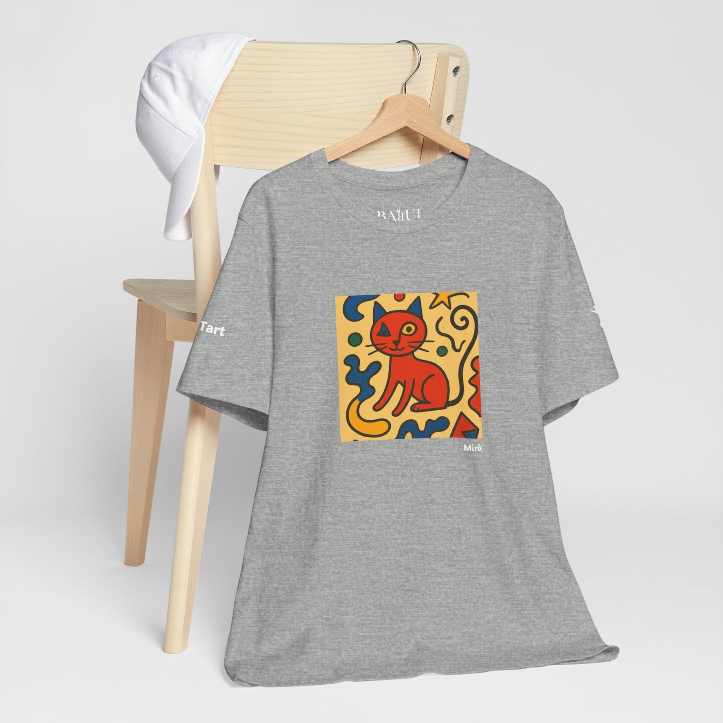 T-shirt unisex CATART - MIRO - Dipinto iconico rivisitato con i gatti