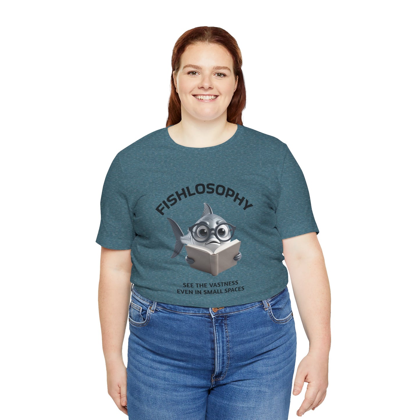 Fishlosophy Unisex Jersey Maglietta a maniche corte – Vedi la vastità anche in spazi ristretti.