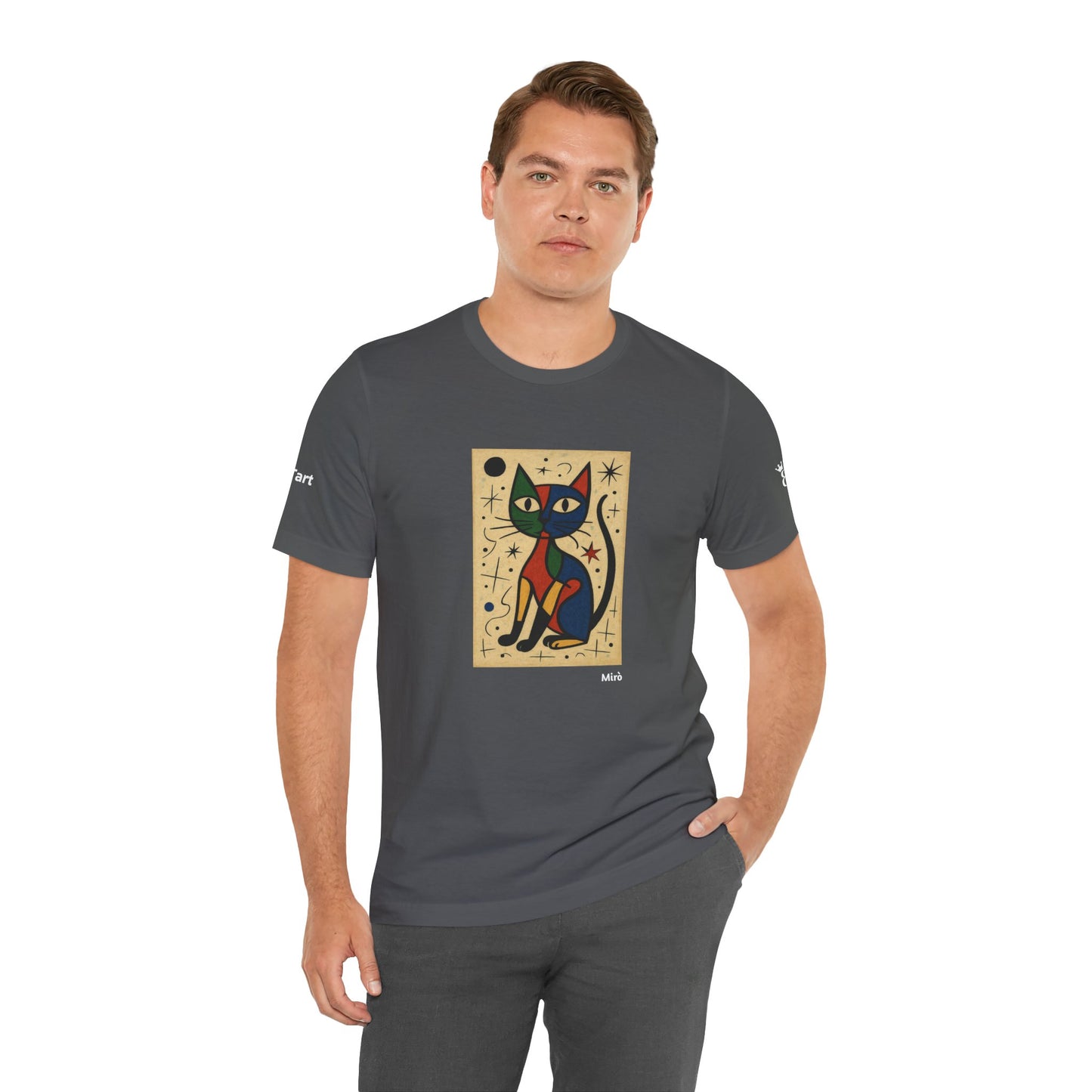 T-shirt unisex CATART - MIRO - Dipinto iconico rivisitato con i gatti