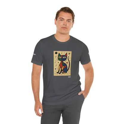T-shirt unisex CATART - MIRO - Dipinto iconico rivisitato con i gatti