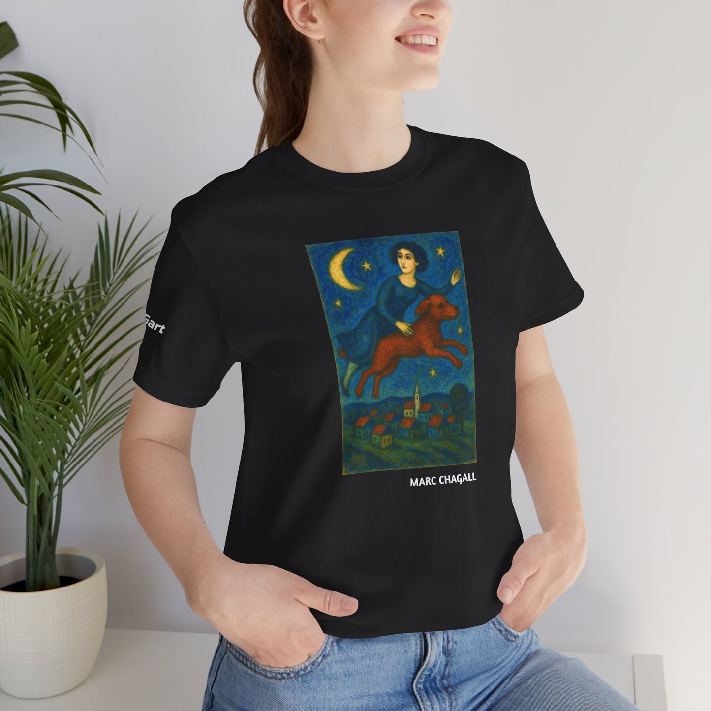 T-Shirt unisex  DOGART - MARC CHAGALL - Un dipinto iconico rivisitato con i cani