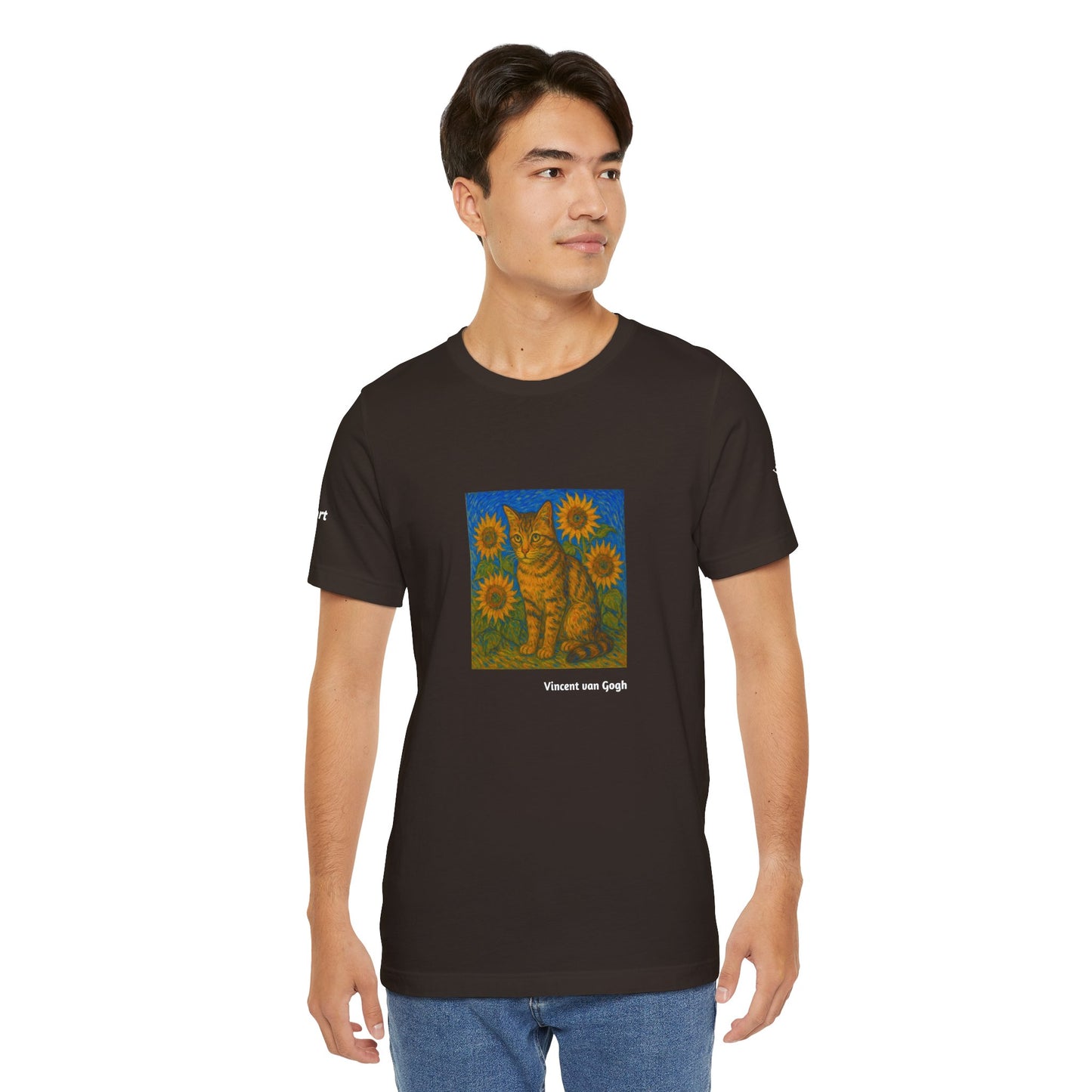 T-shirt unisex CATART - Vincent van Gogh - Un dipinto iconico rivisitato con i gatti