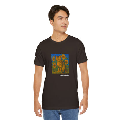 T-shirt unisex CATART - Vincent van Gogh - Un dipinto iconico rivisitato con i gatti