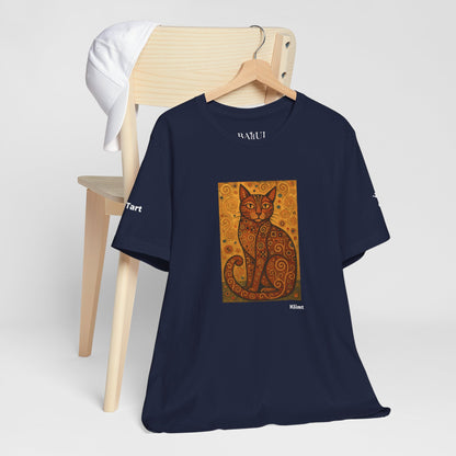 T-shirt unisex CATART - KLIMT - Arte classica, reinterpretata dai gatti.