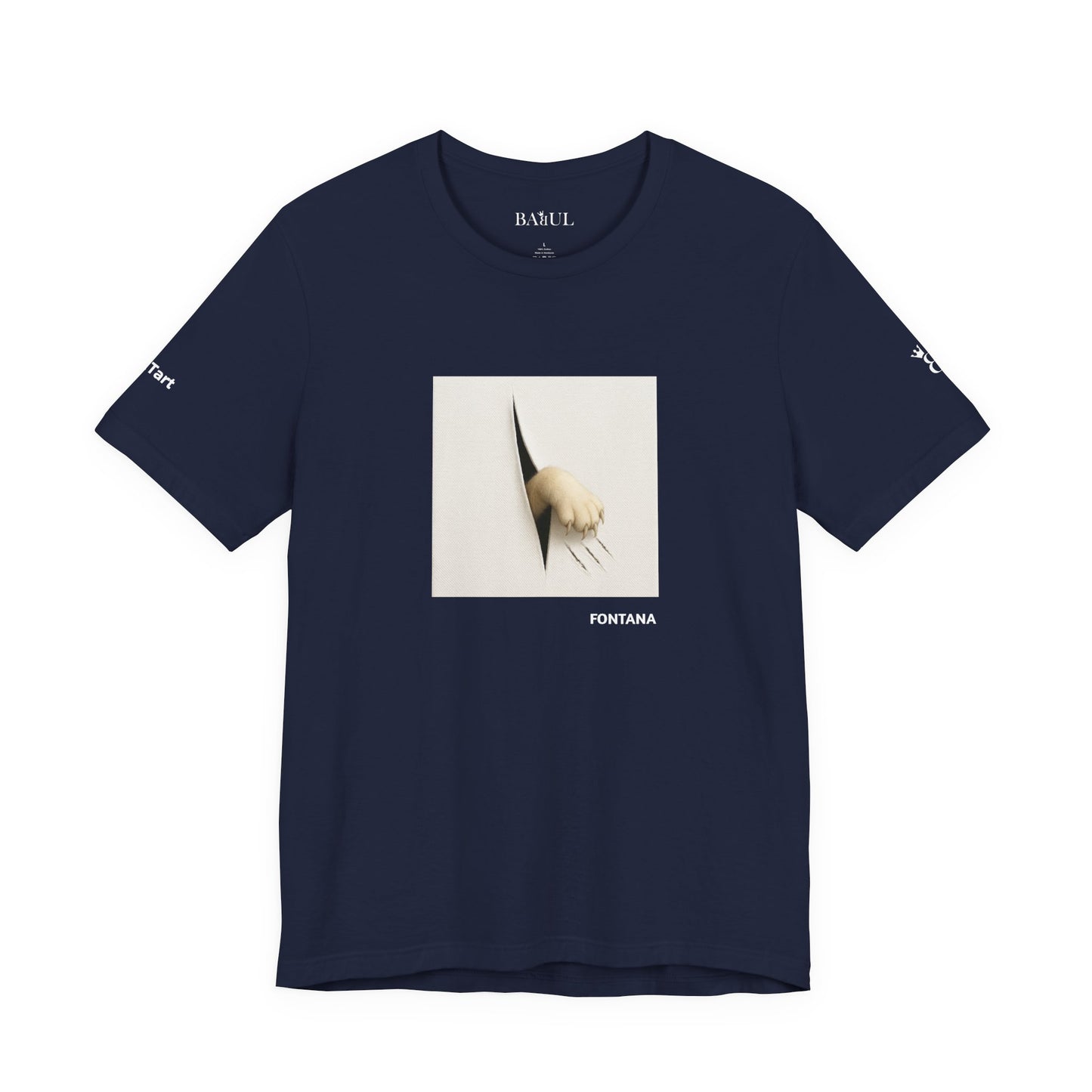 T-shirt unisex CATART - FONTANA - Un dipinto iconico rivisitato con i gatti