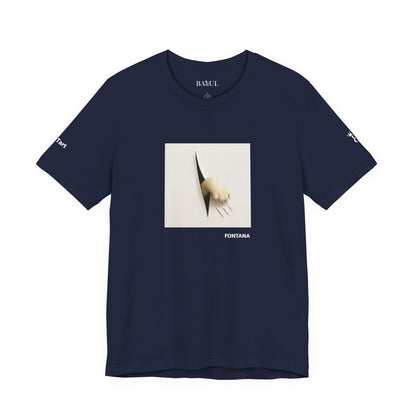 T-shirt unisex CATART - FONTANA - Un dipinto iconico rivisitato con i gatti