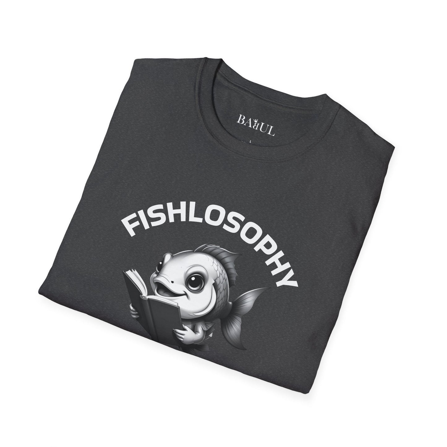 Maglietta unisex Fishlosophy - Design con vibrazioni oceaniche e domande sulla vita - Un pesce intelligente sa che non tutto è come sembra.