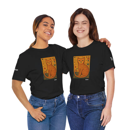 T-shirt unisex CATART - KLIMT - Dipinto iconico rivisitato con i gatti