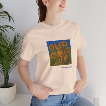 T-shirt unisex CATART - Vincent van Gogh - Un dipinto iconico rivisitato con i gatti