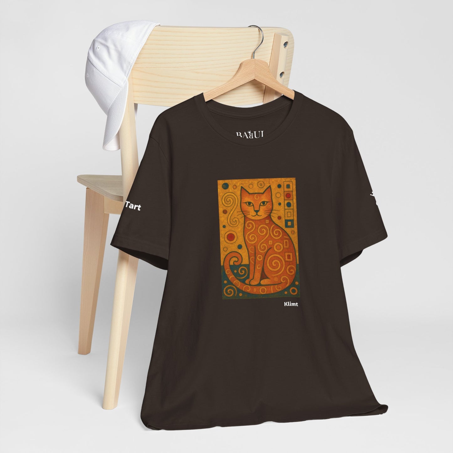 T-shirt unisex CATART - KLIMT - Dipinto iconico rivisitato con i gatti