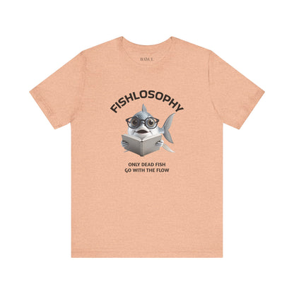 Fishlosophy Unisex Jersey Maglietta a maniche corte – Le profondità dell'oceano non sono per i deboli di cuore.