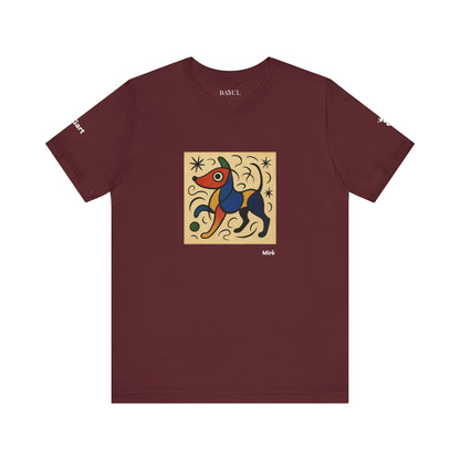 T-Shirt unisex  DOGART - MIRO - Dipinto iconico rivisitato con i cani