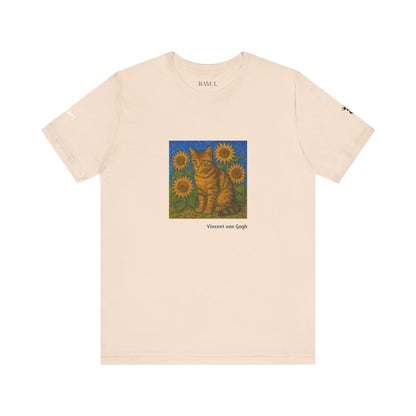 T-shirt unisex CATART - Vincent van Gogh - Un dipinto iconico rivisitato con i gatti