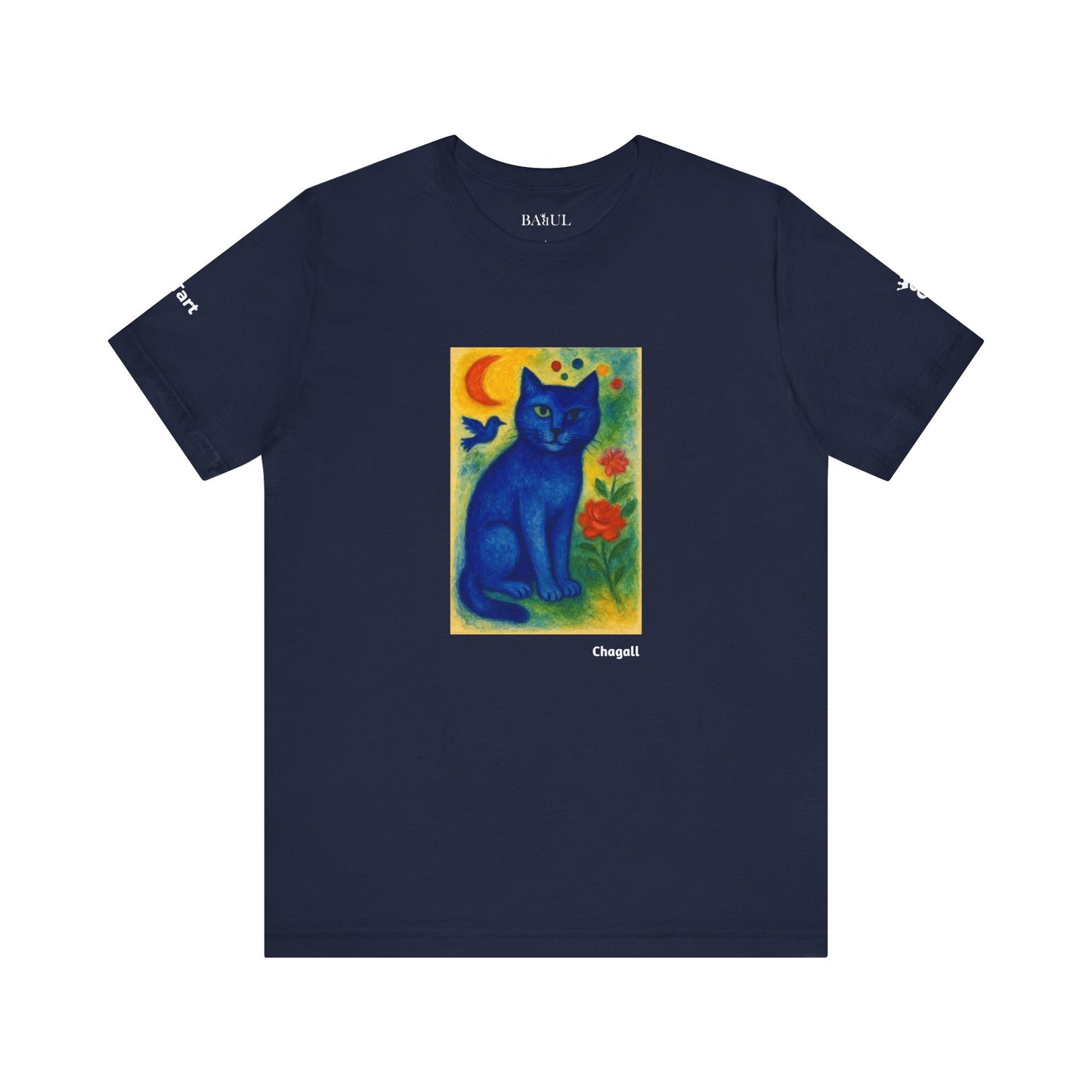 T-shirt unisex CATART - MARC CHAGALL - Un dipinto iconico rivisitato con i gatti