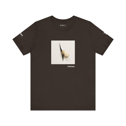 T-shirt unisex CATART - FONTANA - Un dipinto iconico rivisitato con i gatti