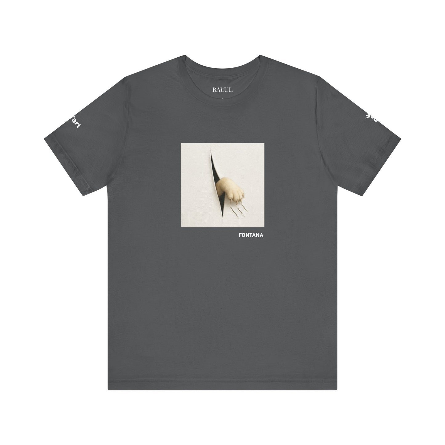 T-shirt unisex CATART - FONTANA - Un dipinto iconico rivisitato con i gatti