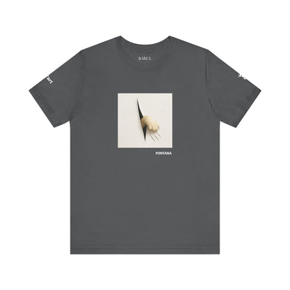 T-shirt unisex CATART - FONTANA - Un dipinto iconico rivisitato con i gatti