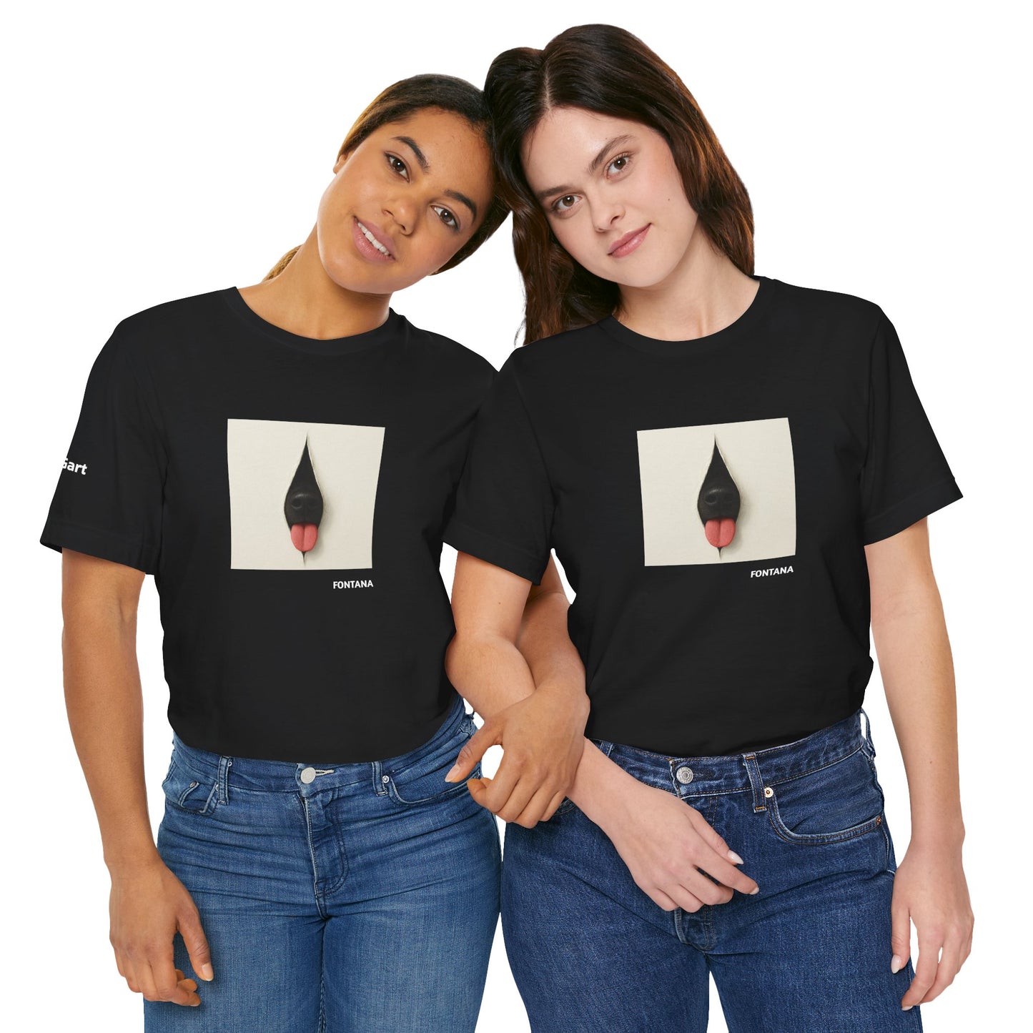 T-Shirt unisex  DOGART - FONTANA - Un dipinto iconico rivisitato con i cani