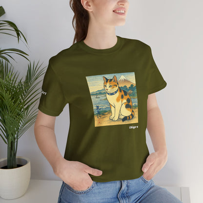 T-Shirt unisex CATART - Stile artistico giapponese UKIYO-E - Pittura iconica rivisitata con i gatti