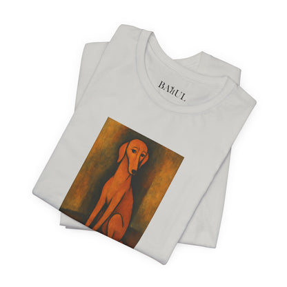 Unisex T-Shirt con cane DOGART  - MODIGLIANI - Un dipinto iconico rivisitato con i cani