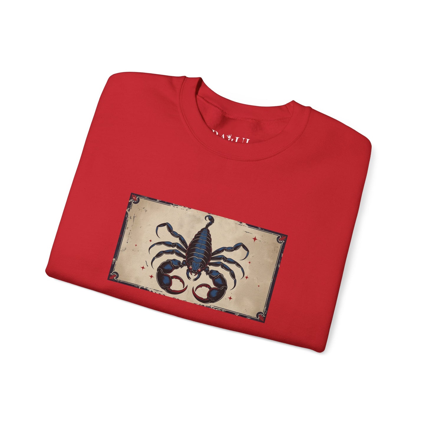 Scorpione - Felpa Zodiaco Gotico, grafica in Blu