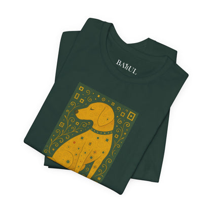Unisex T-Shirt con cane DOGART  - KLIMT - Dipinto iconico rivisitato con i cani