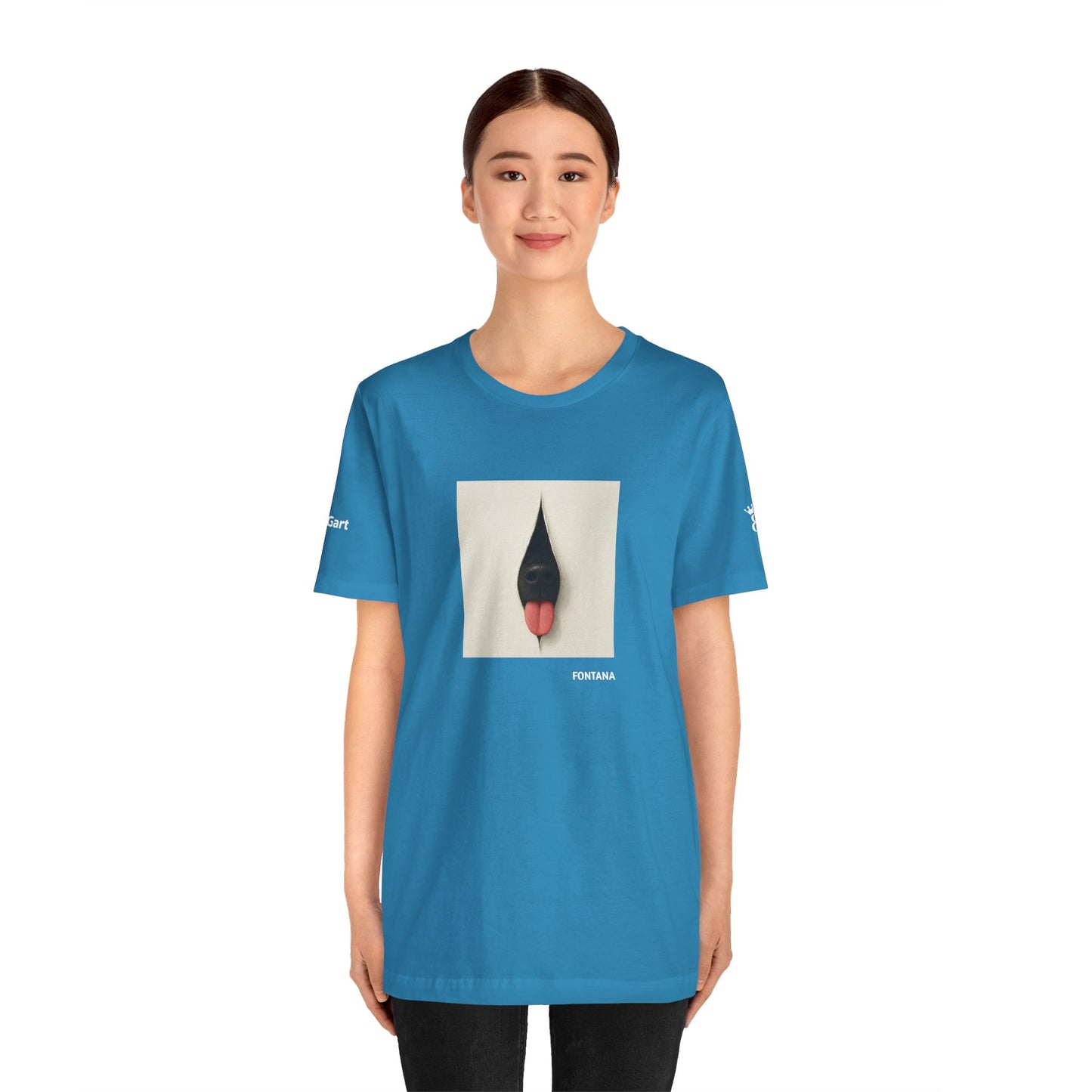 T-Shirt unisex  DOGART - FONTANA - Un dipinto iconico rivisitato con i cani
