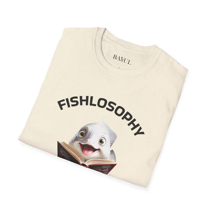 Maglietta unisex Fishlosophy - Design con vibrazioni oceaniche e domande sulla vita - PERLE DI SAGGEZZA DAL MONDO DEI PESCI