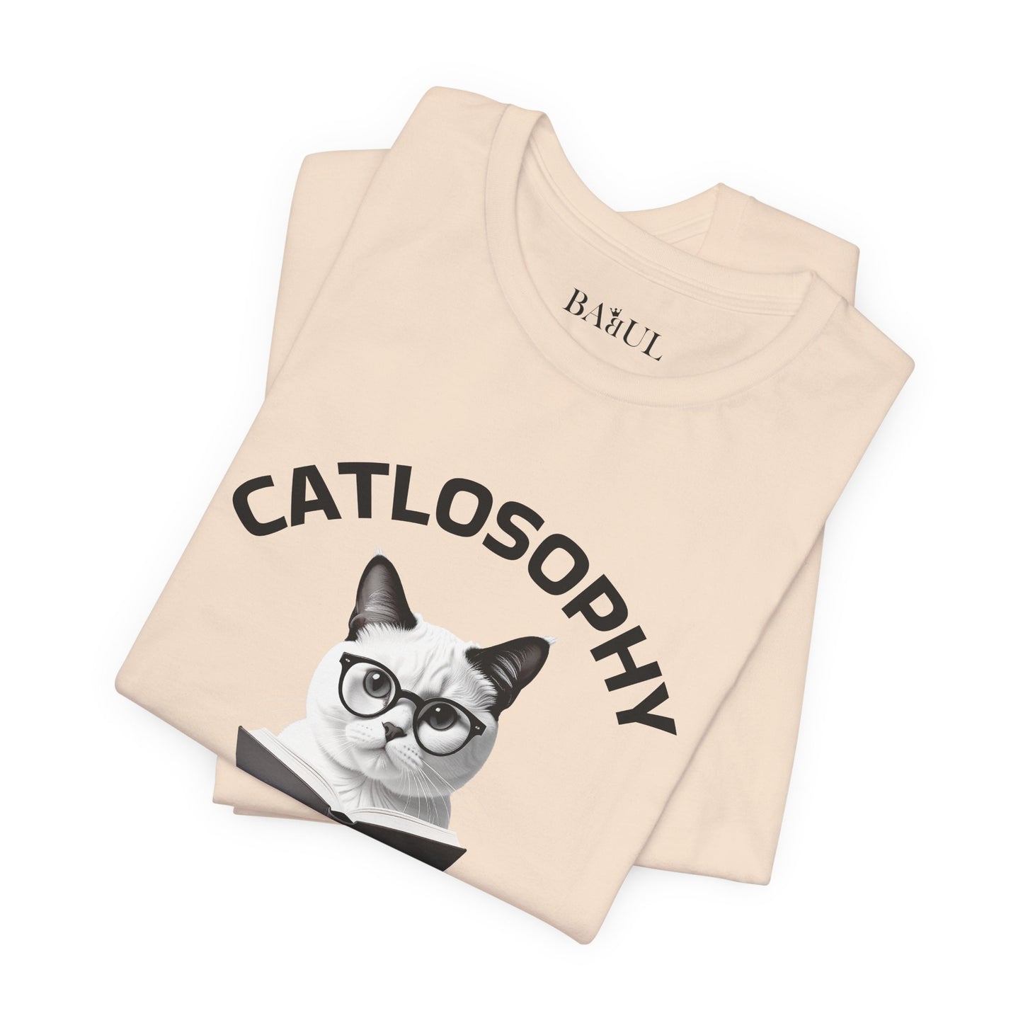Catlosophy Maglietta unisex a maniche corte in jersey – Design "La chiave della vita"