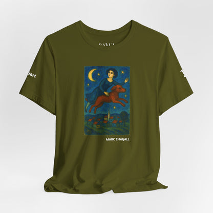 T-Shirt unisex  DOGART - MARC CHAGALL - Un dipinto iconico rivisitato con i cani