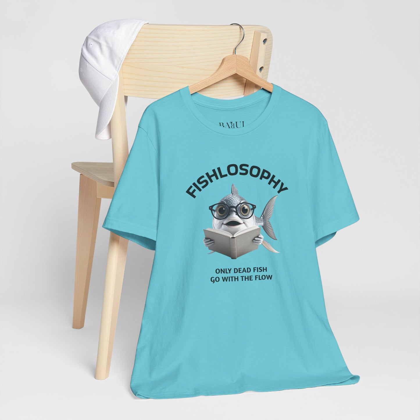 Fishlosophy Unisex Jersey Maglietta a maniche corte – Le profondità dell'oceano non sono per i deboli di cuore.