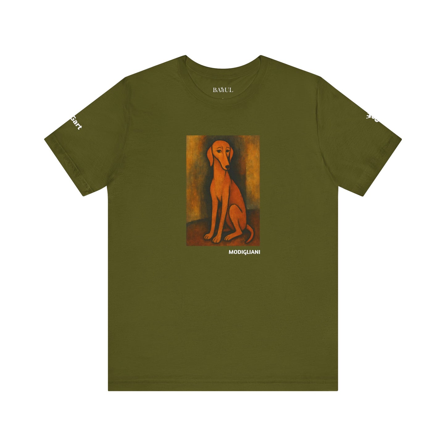 Unisex T-Shirt con cane DOGART  - MODIGLIANI - Un dipinto iconico rivisitato con i cani