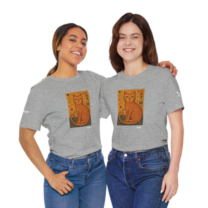 T-shirt unisex CATART - KLIMT - Dipinto iconico rivisitato con i gatti