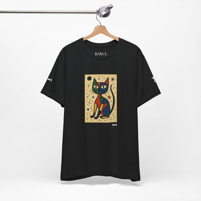 T-shirt unisex CATART - MIRO - Dipinto iconico rivisitato con i gatti