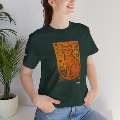 T-shirt unisex CATART - KLIMT - Dipinto iconico rivisitato con i gatti