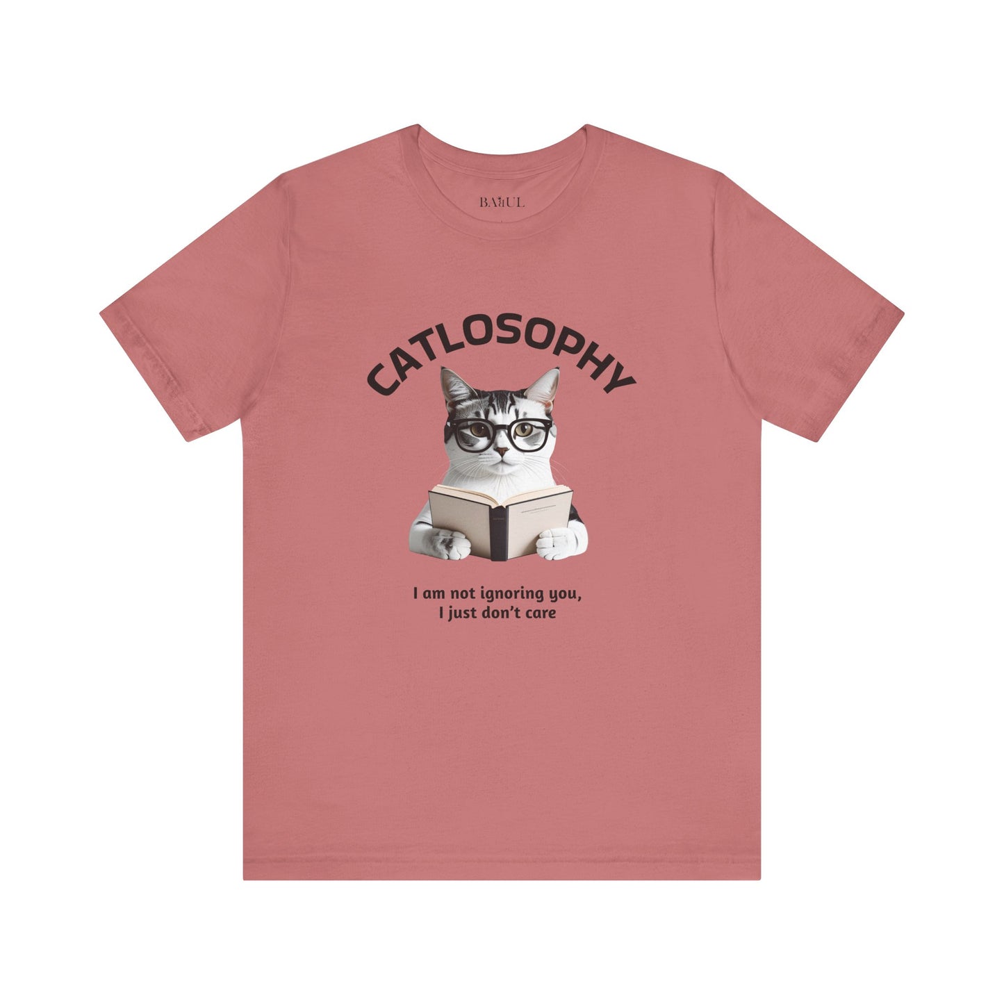 Catlosophy Unisex Jersey Maglietta a maniche corte – Design "Non ti sto ignorando, solo che non me ne frega niente"