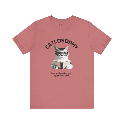 Catlosophy Unisex Jersey Maglietta a maniche corte – Design "Non ti sto ignorando, solo che non me ne frega niente"