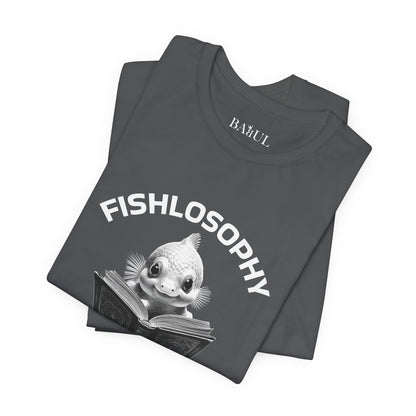 Maglietta a maniche corte unisex Fishlosophy – I vermi che hanno fretta vengono mangiati per primi.