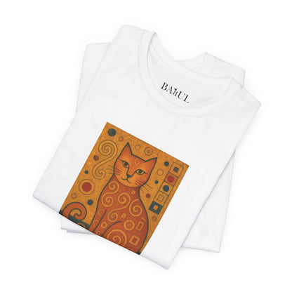 T-shirt unisex CATART - KLIMT - Dipinto iconico rivisitato con i gatti