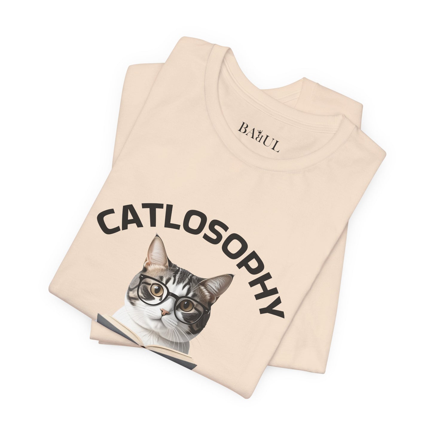 Catlosophy Unisex Jersey Maglietta a maniche corte – Design "Sii misterioso"